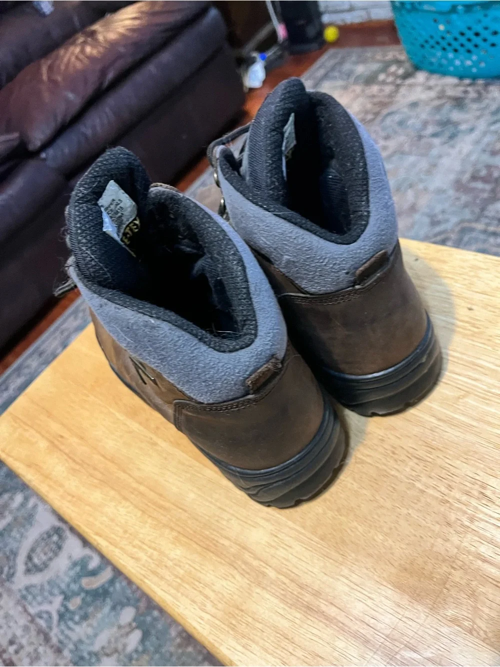 RedHead Brown and Black Men's Leather Hiking Boots